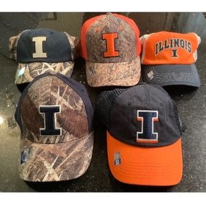 5 New with tags Illinois ball hats all for one price